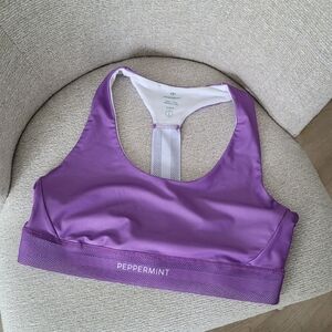 Peppermint Cycling Purple Lavender Sports Bra